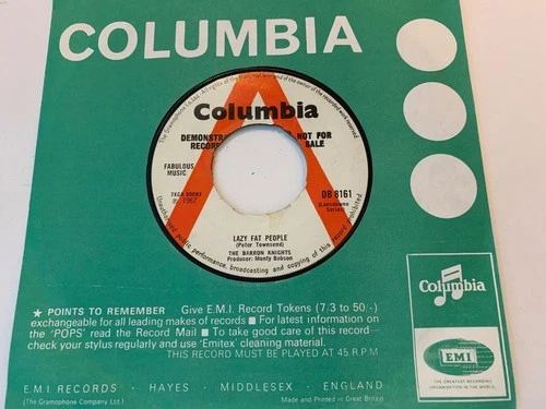 BARRON KNIGHTS Lazy Fat People THE WHO PSYCH 1967 DEMO Columbia DB8161 EXCELLENT