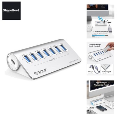 USB C Hub, USB C 3.2 GEN 1 Hub, 7-Port Aluminum USB Splitter with 1M Type C K...
