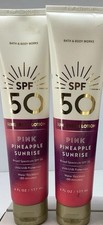 Bath  Body Works Pink Pineapple Sunrise 2 Pac Sunscreen Lotion SPF 50 Exp: