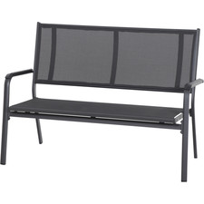 Gartenbank Siena Garden Tesoro 2-Sitzer Bank matt-anthrazit Alu Textilbezug