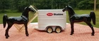 Vintage 1970's Tonka Stables Farm Horse Trailer with Horses. Reconditioned Nice