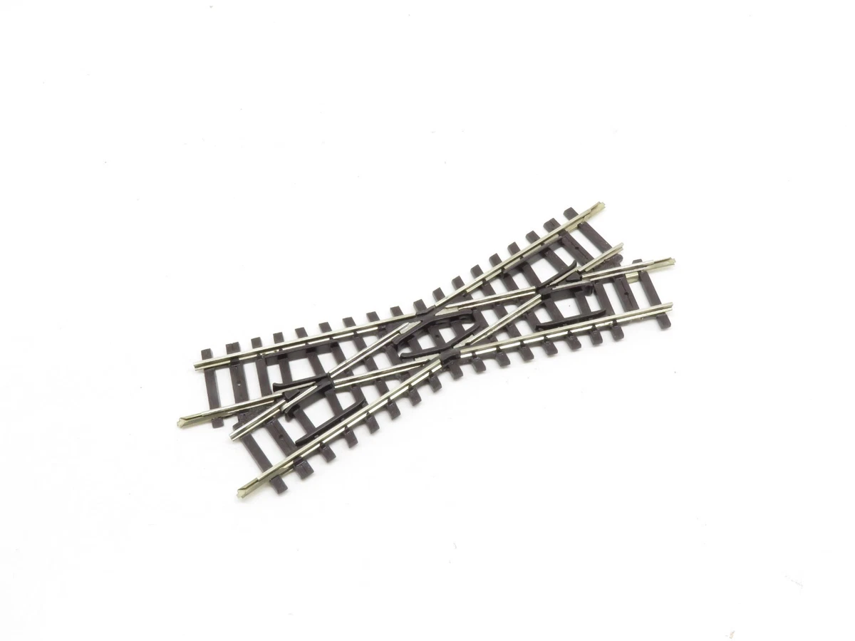 Lot Rails Hornby Meccano HO - Droits, Courbes, Croisement - 38 Pièces