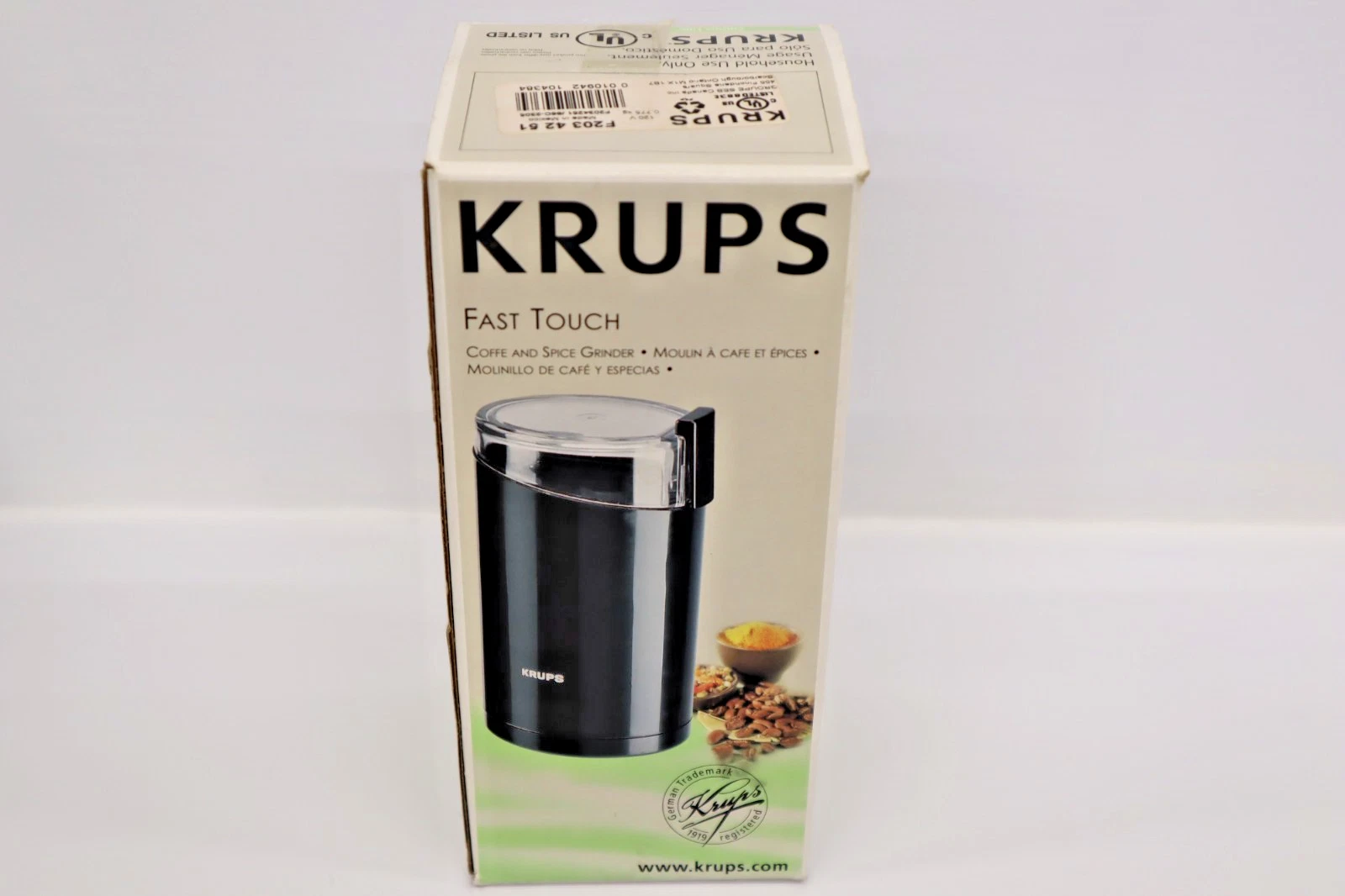 Krups Fast Touch Coffee and Spice Grinder - Model F203