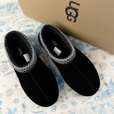 UGG Tasman II Black Braid Suede Wool Slipper Women's Sandals Select Size