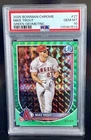 2025 Bowman Chrome Mike Trout #27 Green Geometric /99 PSA 10 Gem Mint Pop 2!