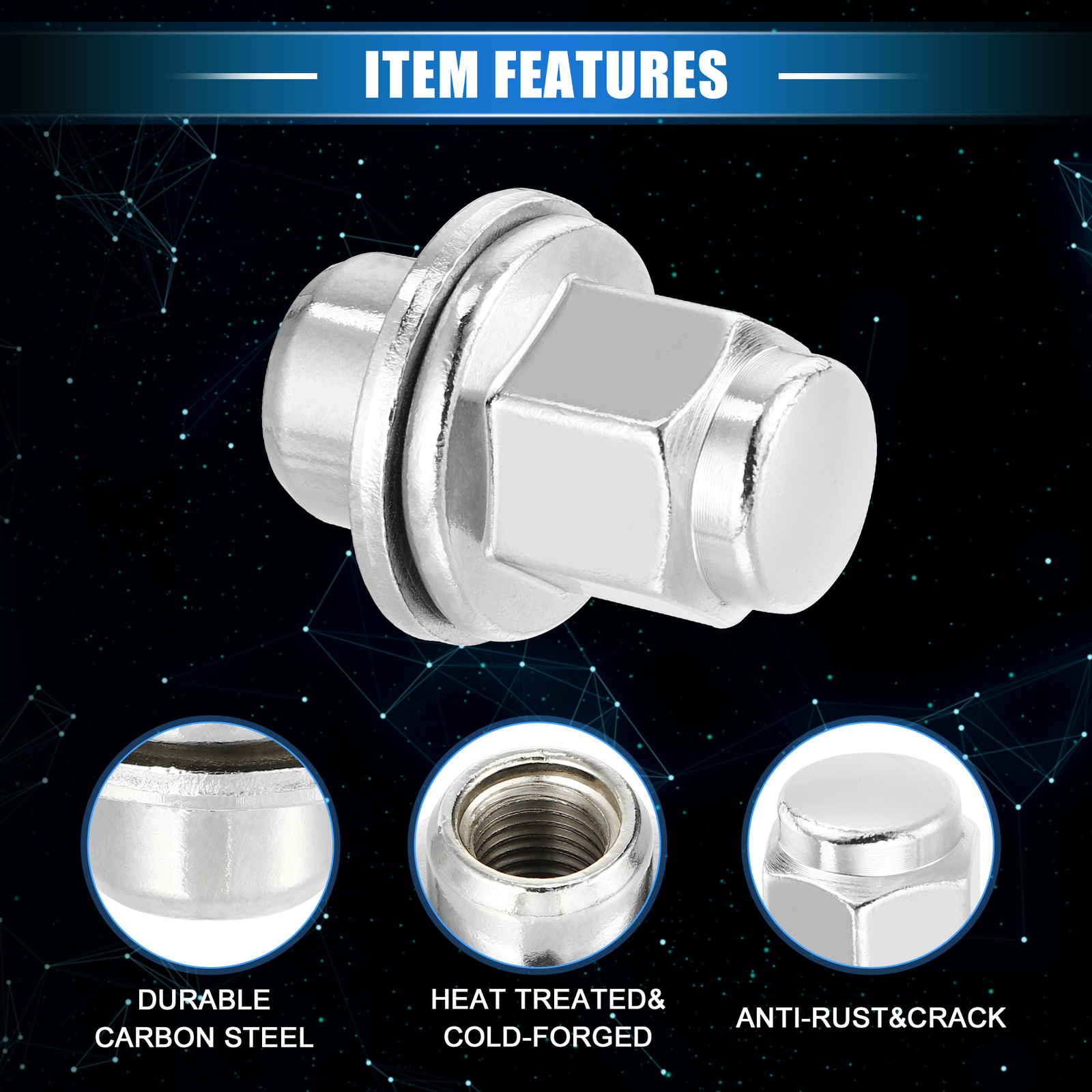 20 Pcs M12 x 1.5 Wheel Lug Nuts for Jaguar XF XJ XJR No.C2C35294/C2C35294010