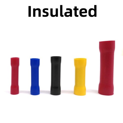 Conector de crimpado a tope recto aislado cable eléctrico terminales junta BV - Imagen 1 de 3