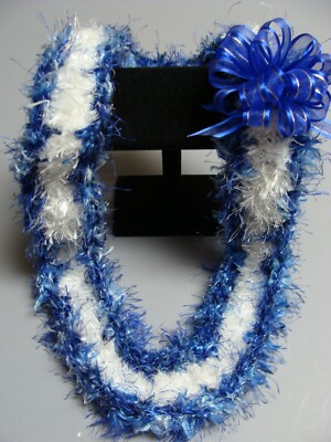 Hawaiian Eyelash Yarn Crochet Christina Lei Blue | eBay display picture 2