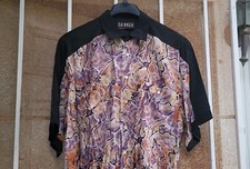 LA JOLLA Mens Button Down Hawaiian Floral Print Short Sleeve, Size M, new