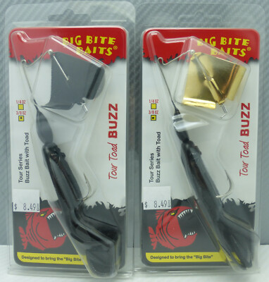Big Bite Baits Tour Toad Buzz Frog 3/8oz pair in black