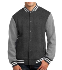 Pennant Letterman Sweat Jacket (Heather/Charcoal)