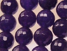 Faceted 10mm Purple Jade Gemstone Round Loose Beads 15'' Jewelry Making