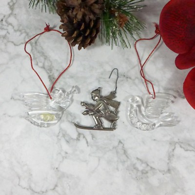 Gemischte Menge Von 3 Vintage Gorham West Deutschland & Glas Weihnachten Holiday