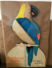 Poll Parrot Shoes Sign Display Honeycomb Expandable Tissue Paper 1940's Vintage