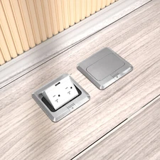 Pop-Up Floor Sockets, Pop Up Floor Outlet Sockets, 2PCS Hidden Socket