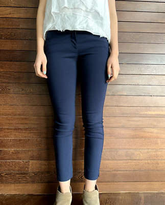MANGO Basics Tailored Skinny Dark Blue Navy Pants Size USA 4 / EUR 36 Women's