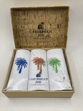 Caribbean Joe Handkerchiefs 3 Pack Blue Orange Green Swaying Palm Trees