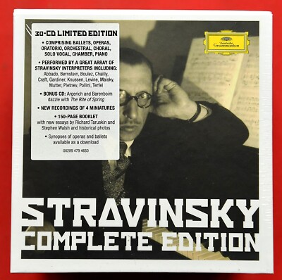 IGOR STRAVINSKY - COMPLETE EDITION - BOX SET - 30 x CD - DG - 2015 - SEALED !!!