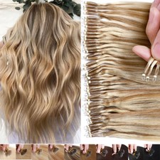 Thick 1G Nano Ring Beads 100 Remy Human Hair Extensions Balayage 18 20 22 inche
