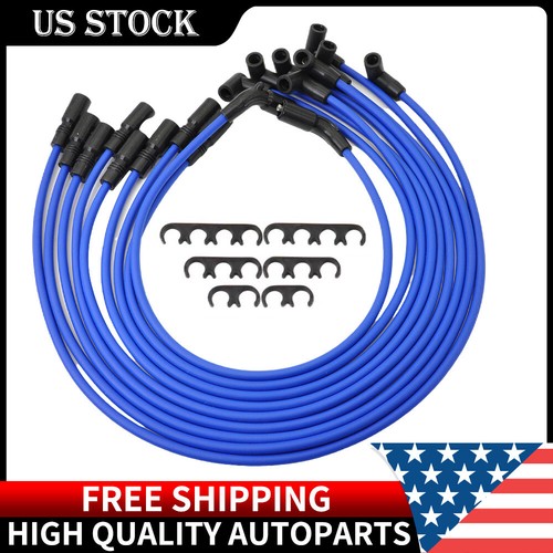 Blue Sleeved 11" 10mm Spark Plug Wires Chevy LS1 VORTEC GM LS - Foto 12