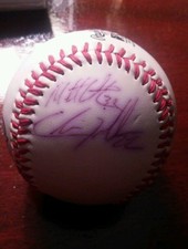 BALTIMORE ORIOLES ALL STARS MATT WEITERS CHRIS TILLMAN SIGNED BASEBALL NORFOLK