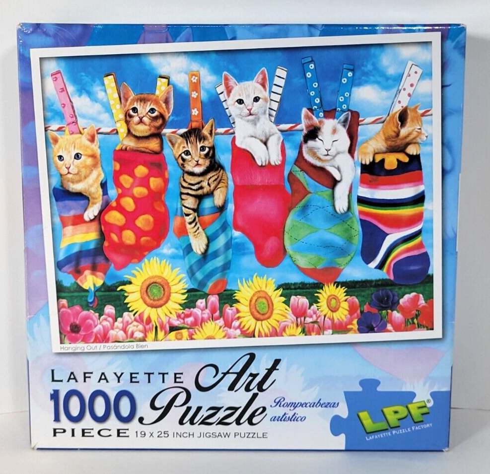 Hanging Out 1000 pc jigsaw puzzle, Cat, Kitten Lafayette Puzzle Factory 19