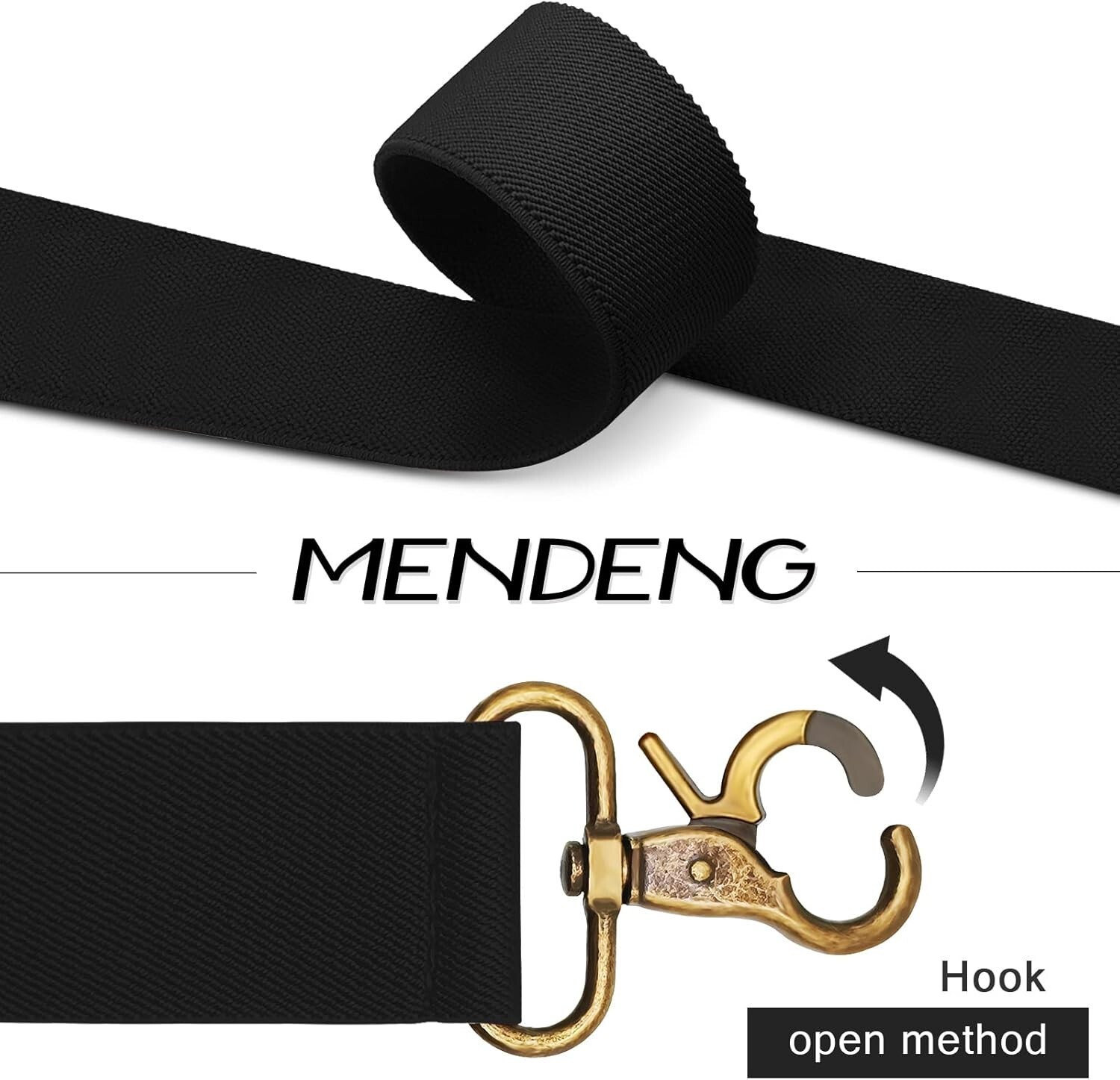 Men's Premium Suspenders - Heavy Duty, Soft & Comfortable with Vintage Hooks image 5