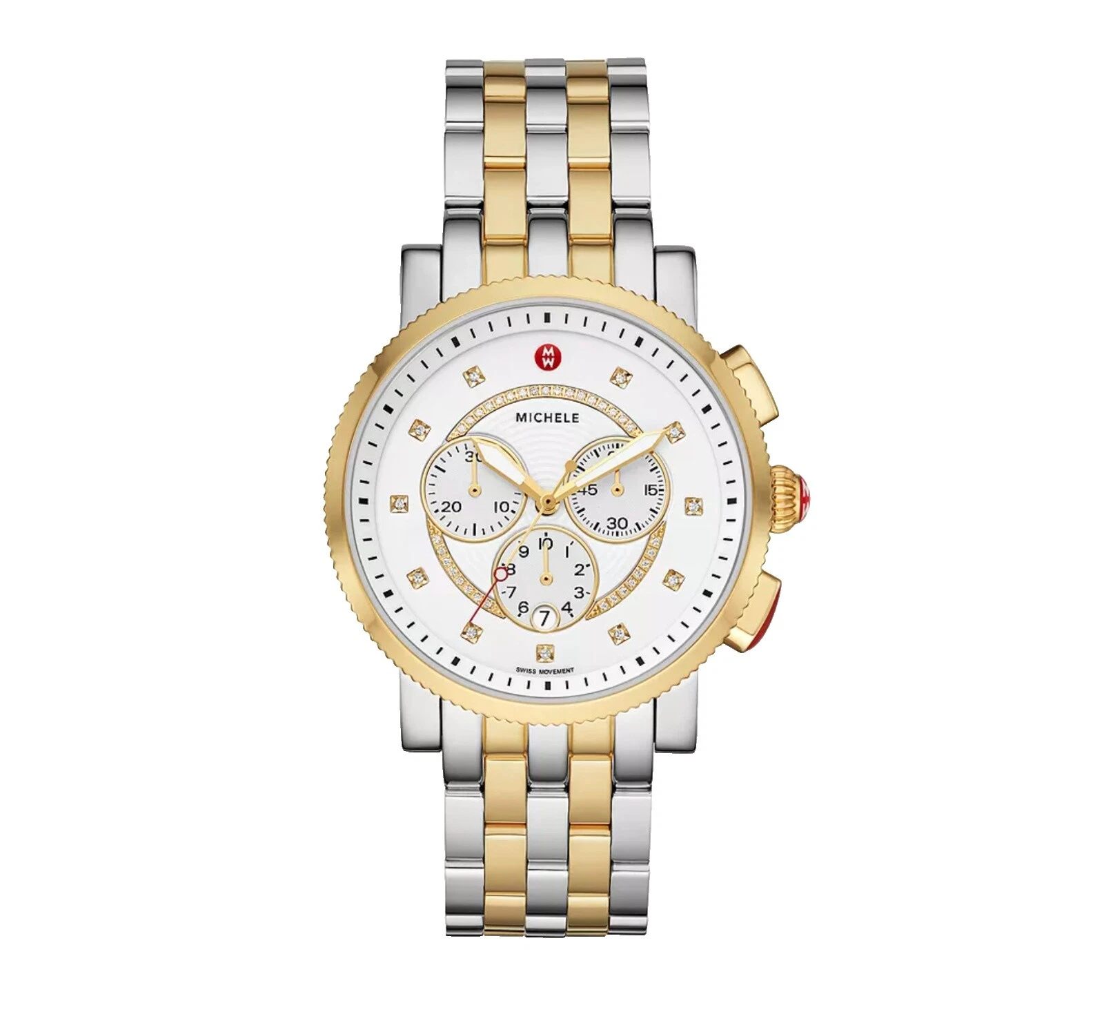 MICHELE Stainless Steel Case Quartz Wristwatches