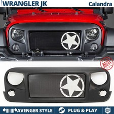 CALANDRA Griglia PER Jeep WRANGLER JK Mascherina Tuning NERO Opaco AVENGER Desig
