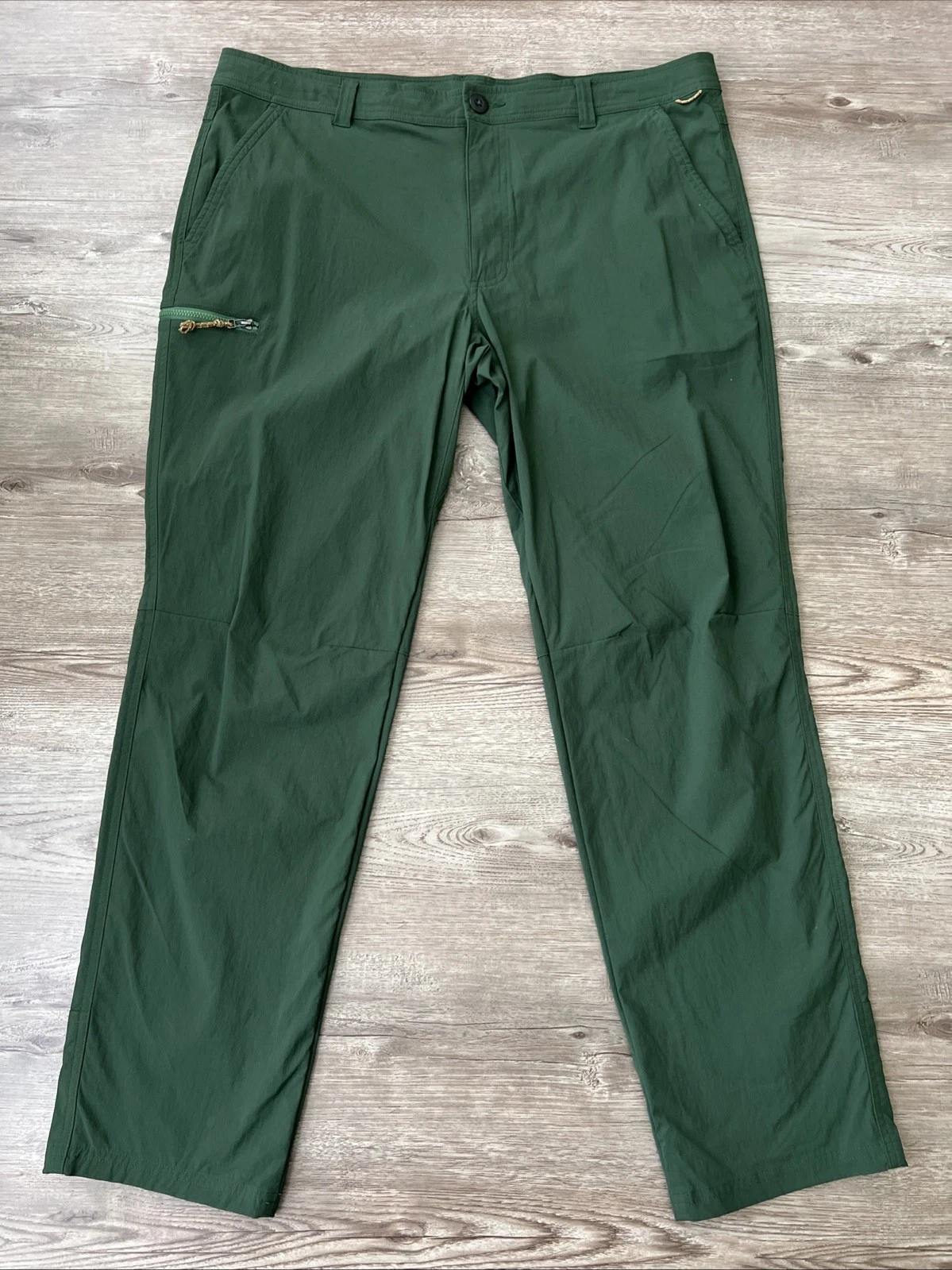 REI Coop Trailmade Pants Mens 38x30 Green Stretch Slim Fit