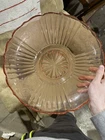 VTG 1930s Pink Depression Glass Mayfair Anchor Hocking Open Rose 12"  Low Bowl