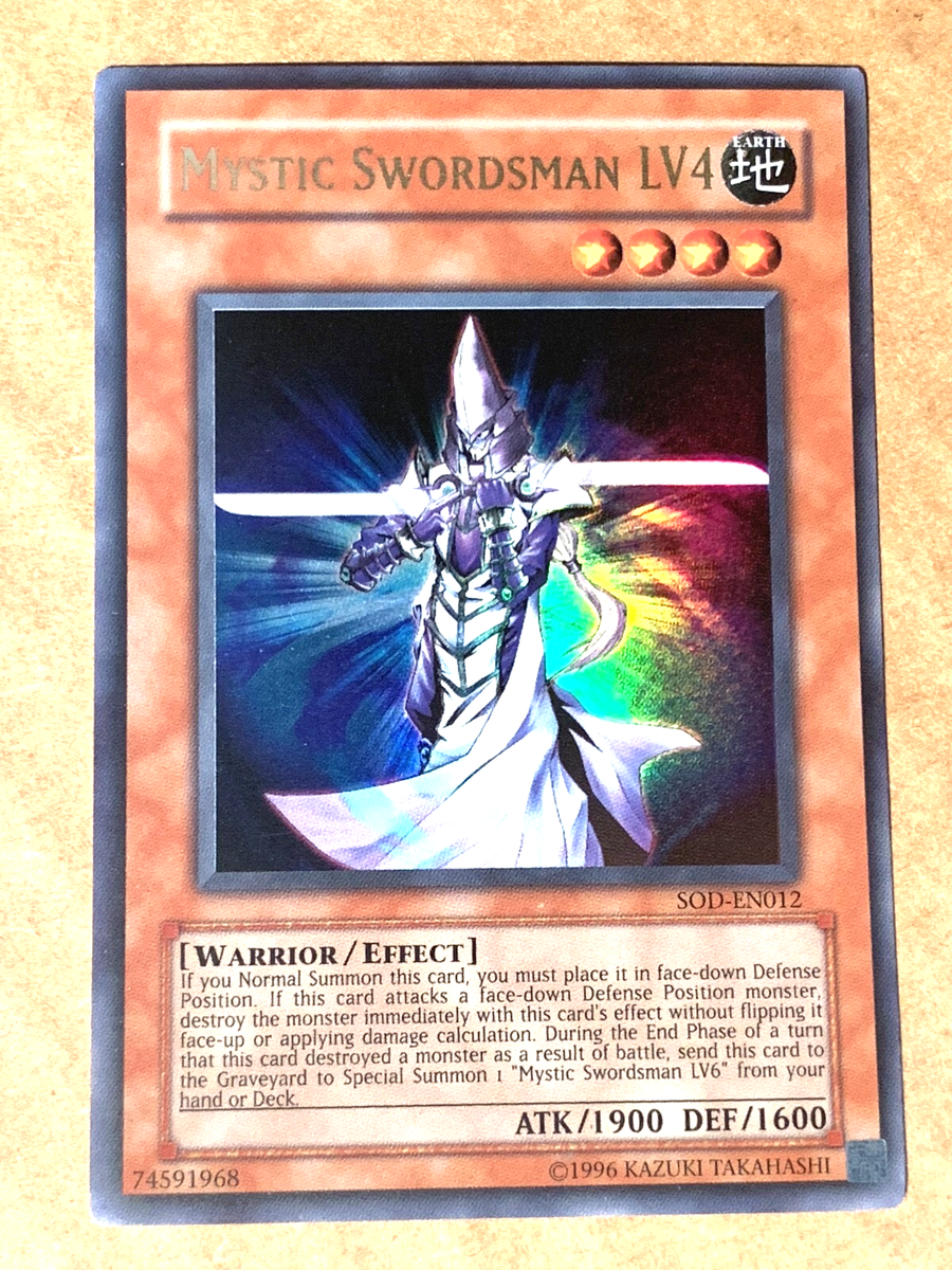 yugioh MYSTIC SWORDSMAN LV4 SOD-EN012 Unlimited Edition Ultra Rare