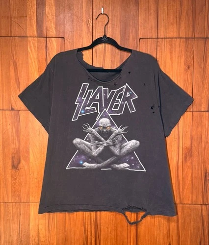Distressed 90s Slayer Divine Intervention Tour Singl 1990s vintage concert t-shirt, vintage, size XL, single stitch, B+ condition