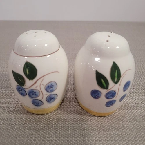 Blueberry By Stangl Pottery Salt And Pepper Set Replacement