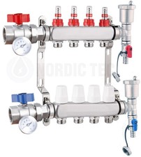 Collettore impianto a pavimento in Acciaio NORDIC Tec INOX 2-12 zone