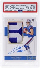 2018 Josh Allen National Treasures Gold Auto TRUE RPA /10 PSA 10/10 POP 1