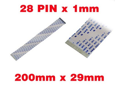 Tischdecke Drahtband ZIF LIF FPC 28 PINS nicht 1 mm Länge 200 mm Breite 29 mm