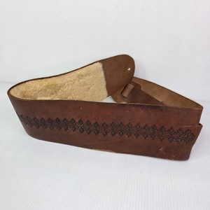 Adjustable Embossed Leather Guitar Strap for Acoustic Electric Bass