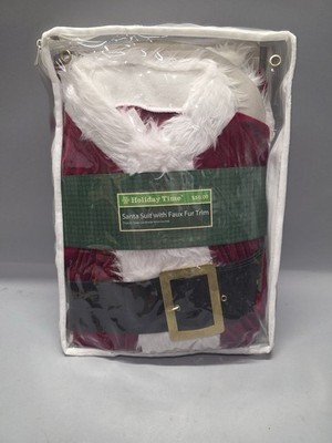 Santa Costume Holiday Time 7-Piece Santa Suit, One Size Fits New