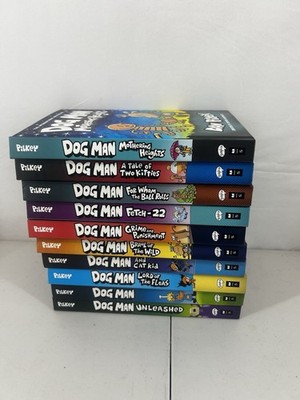 10 Dog Man- 4 Cat Kid Dav Pilkey Lot Kids Fetch-22 Brawl Of The Wild Hardback