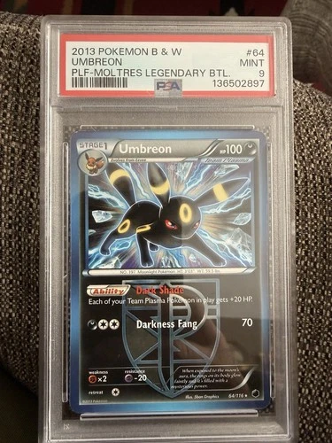 PSA 9 Mint Umbreon Team Plasma 64 Black & White Plasma Freeze Holo Pokémon 2013