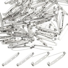 100 Pieces Bar Pin Back 45mm Brooch Pins Back Metal Back Brooches Bar Jewelry...