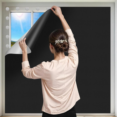 100% Blackout Curtains for Bedroom 40'' x 57'' Portable Window Blinds Cover Ad
