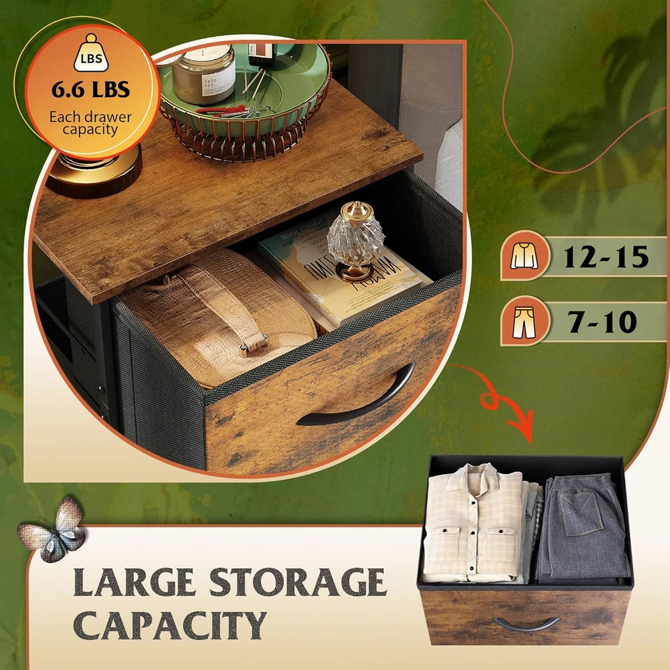 Torre de almacenamiento de tela de 4 cajones, unidad organizadora para dormitorio, pasillo, entrada, Foto 4 de 4