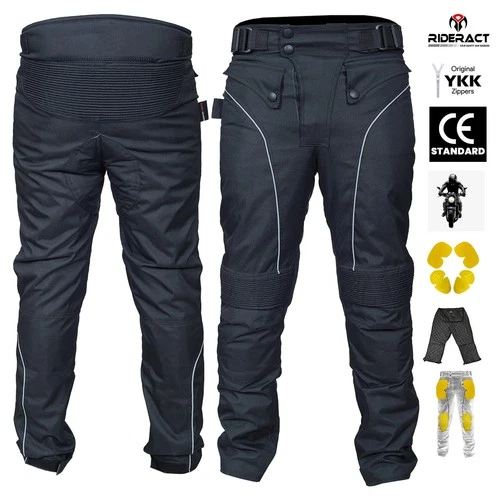 RIDERACT® Mens Waterproof Motorcycle Pants Titan Cordura Riding Motorbike Pant
