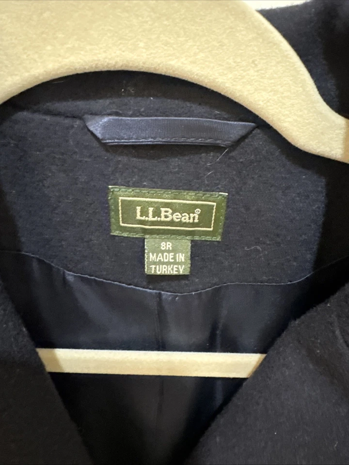 L.L. Blazer Traje Chaqueta Bean Vintage Para Mujer Negro Lana Mezcla Cachemira Talla 8R Usado en Excelente Condición Foto 2 de 4