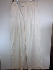 Banana Republic Wide Leg Linen-Cotton Pants Size 12 NWT Cream White   Brand New