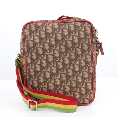 CHRISTIAN DIOR Trotter Rasta No.2 Shoulder Bag Brown 01-MA-004