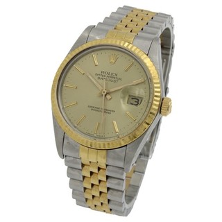 Men's Rolex OP Datejust Ref.#16013 Two Tone 36mm 7" Champagne Dial Watch W954 2