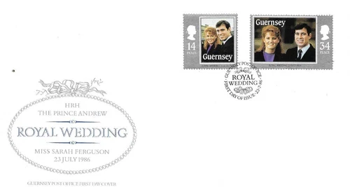 Guernsey Comm/FDC - Royal Wedding - Guernsey -  1986  (GUE203)